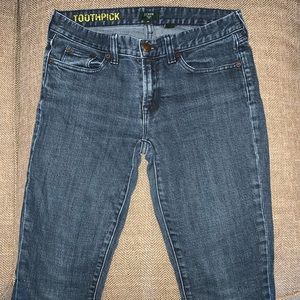 EUC J Crew Toothpick Jeans Size 28.